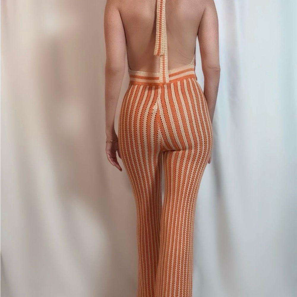 Striped Orange Women's Pants
